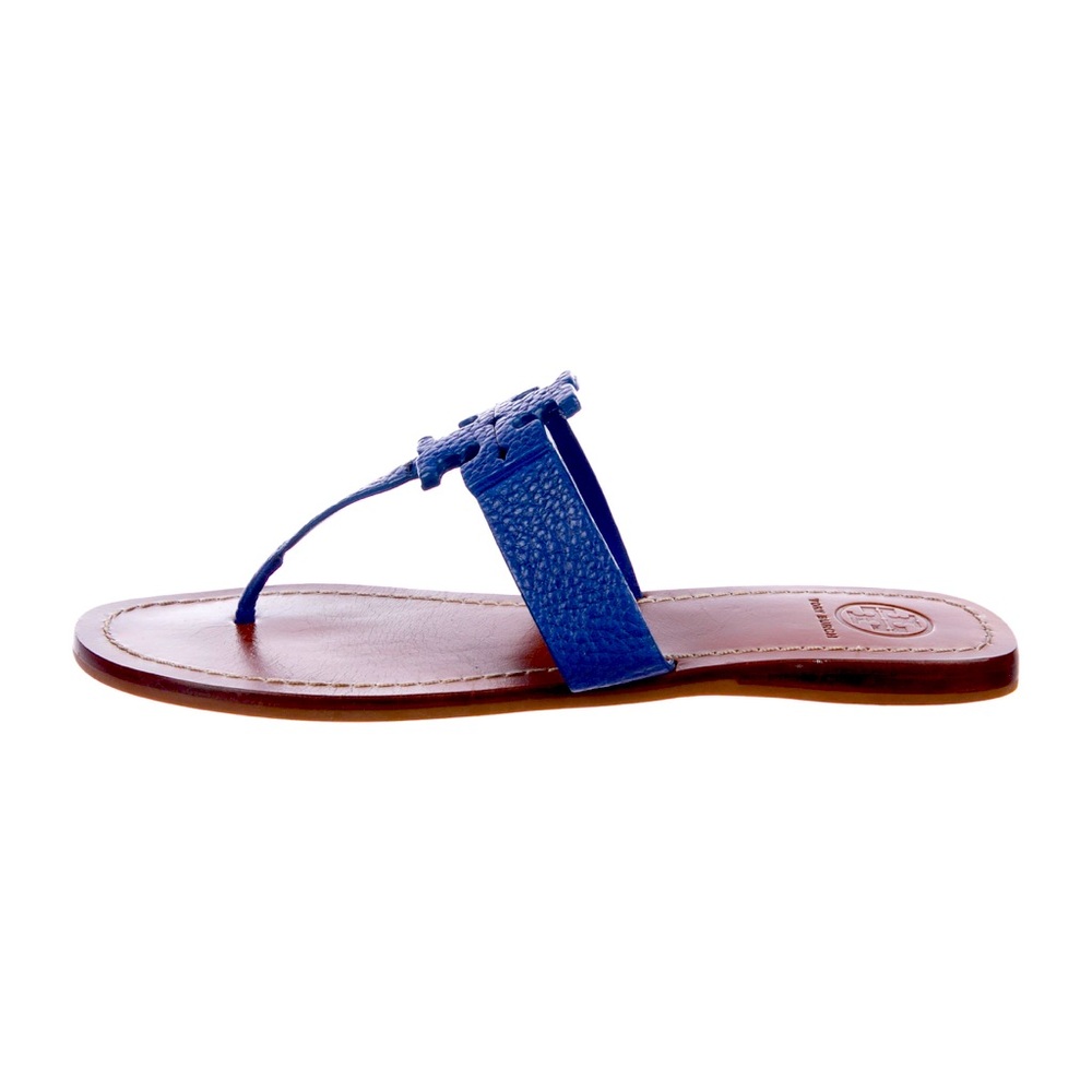 Tory Burch Moore Flip Flop Leather Sandal in Cobalt Blue
